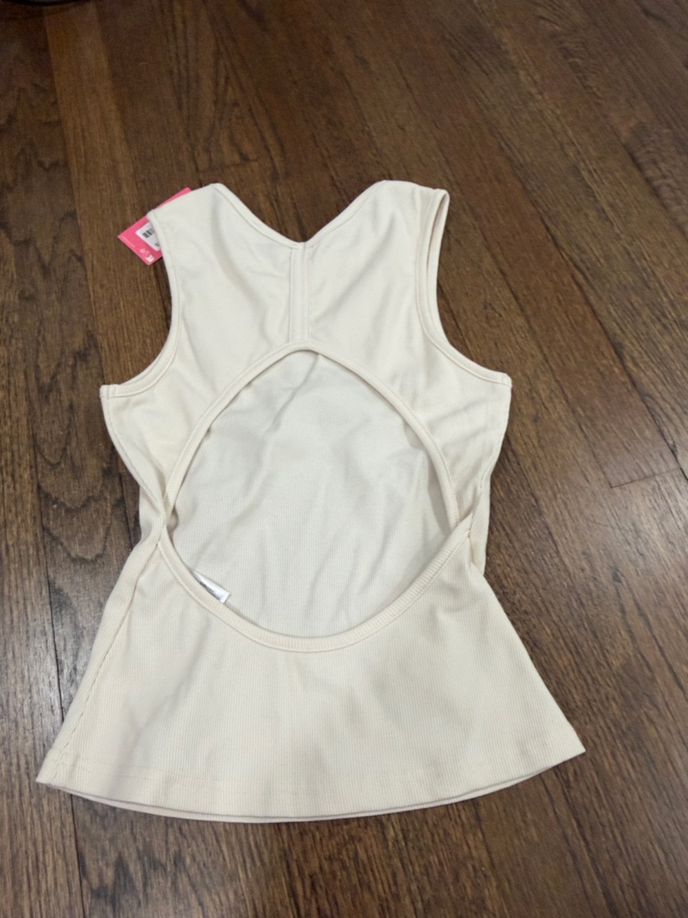 Edikted Cream Ribbed Tank Top - Picture 4 of 4